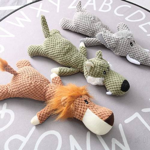 G5AB Stuffed Dog Toys Crinkle & Squeak Plush Dog Toy Animals Shape Interactive Chew Toys for Dogs Improve Pet Health