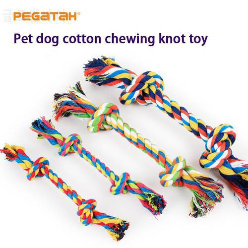Pets Dogs Pet Supplies Puppy Cotton Chew Knot Toy Durable Braided Bone Rope Funny dogs toys playing