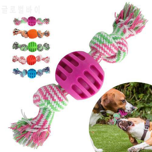 Pet Dog Puppy Double Knot Chew Rope Knot Toys Clean Teeth Durable Braided Bone Rope Pet Molar Toy Pet Supplies Dog Favors