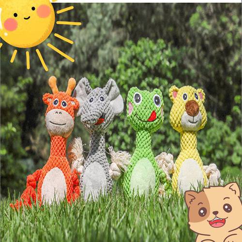 Plush Deer Elephant Frog Squeaky Pet Dog Toys Puppy Interactive Training For Dog Having Fun Exercise Playing Dog Accessories