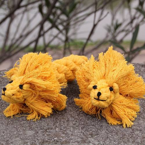 Pet Supplies Woven Cotton Rope Animal Lion Pet Toy Bite Resistant Knot Pet Supplies & Pet Pet Cotton Rope Toys Funny Dog Toy