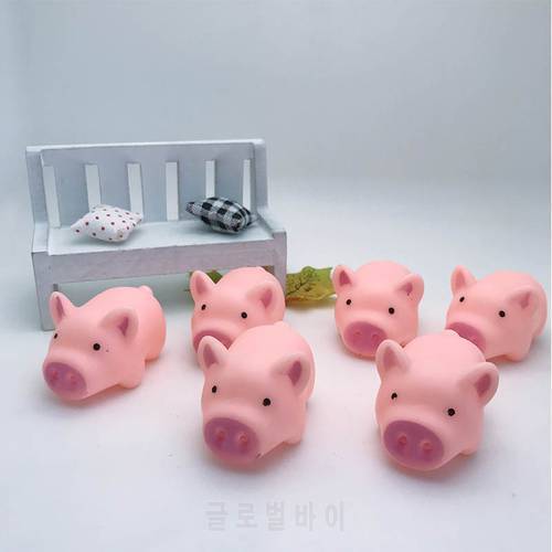 3 Pcs Squeaky Toys Cute Pig Shape Cleaning Teeth Tools Pet Products Dog Cat Chewing Toy Cartoon Animals Silicone