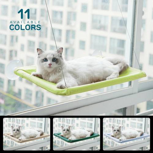 Cute Cat Hanging Beds Comfortable Sunny Window Seat Mount Bearing 20kg Strong Cats Hammock Cat Bed Shelf Seat Hammock For Cats