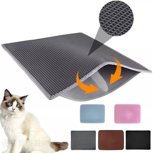 Pet Cat Litter Mat Double Layer Litter Cat Bed Pads Trapping Pets Litter Box Mat Pet Product Bed For Cats House Clean mat