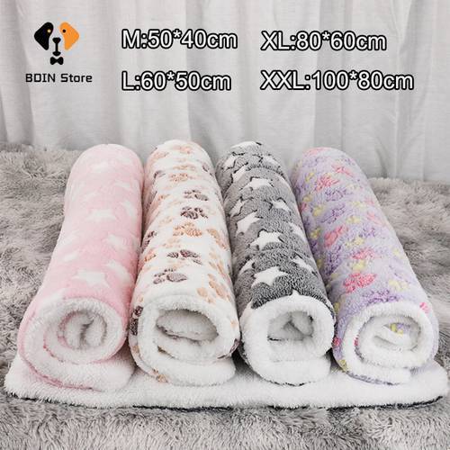 M-XXL Plush Dog Cat Mat Dog Bed Thickened Soft Wool Mat Blanket Household Portable Washable Warm Sleeping Pads Pet Accessories