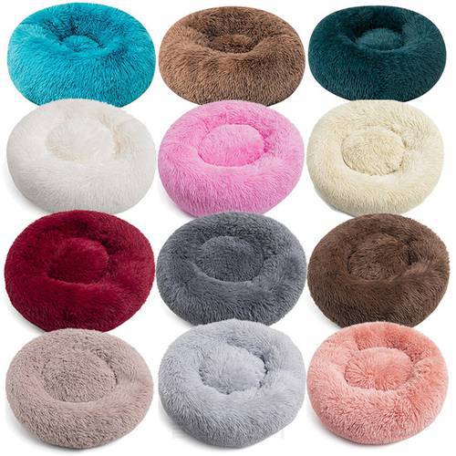 Cat Bed Cat Mat Animals Sleeping Sofa Round Cat Beds House Soft Long Plush Best Pet Dog Bed for Dogs Basket Pet Products Cushion