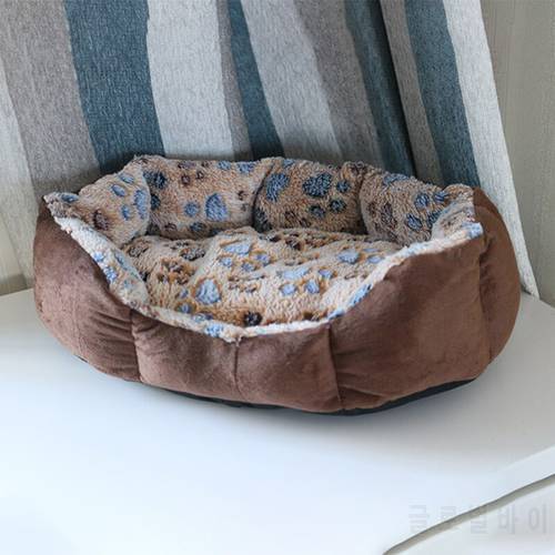 1pc 37x32cm Pet Dog Beds Mats Soft Plush Warm Sofa Kennel Sleep Basket Small Dogs Cat Puppy