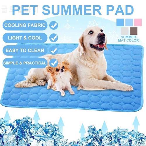 Cat Dog Cool Bed Mats Summer Cooling Mat for Cats Dogs Breathable Pet Ice Pad Washable Kitten Sofa Cushion Cat Dog Accessories