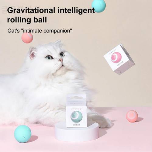 Electric Cat Ball Toys Automatic Rolling Smart Cat Toys Interactive for Cats Training Kitten Toys for Indoor Game Playing Toy