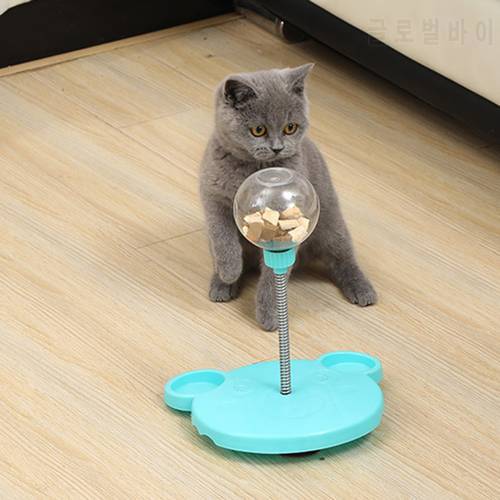 Cat Leaking Food Ball Self-Playing Tumbler Toys Funny Swing Feeder Stick Kitten Puzzle Interactive Game Exercise Pet Products