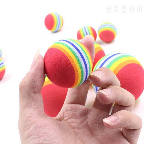 Pet Toys Rainbow Ball Colorful Ball Cat Toy Ball EVA Material Foaming Cotton Ball Small Dog and Cat Chew Toy Supplies