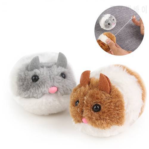 1pc Cat Toys Artificial Mouse Pulling Tail Ring Vibrate Run Forward Shock Shake Interactive Cat Mouse Pet Toy Little fat mouse