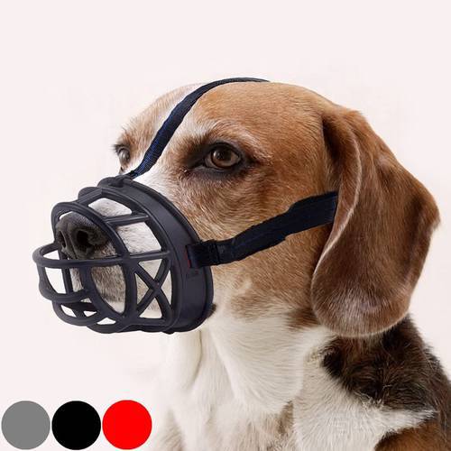 Strong Large Dog Muzzle Breathable Soft Rubber Basket Dog Muzzle Stop Biting Barking Chewing For Greyhound Whippet Dog Products