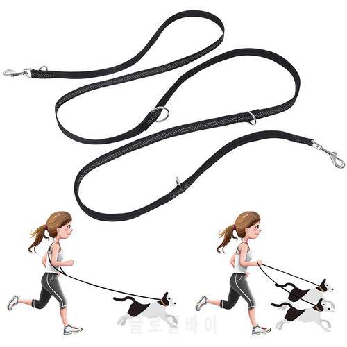 Multifunctional anti slip reflective dog nylon leashes padded handles dog leash 3 meters for 1 or 2 dogs