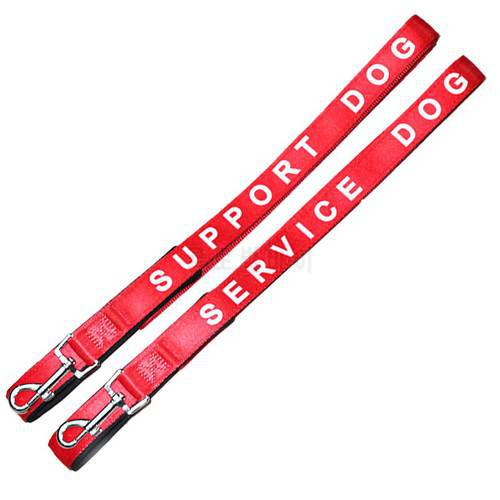 Service Dog Leash Emotional Support Animal Dog Lead with Neoprene Handle Embroidery Letter Reflective Dog Lead ,1in 4ft