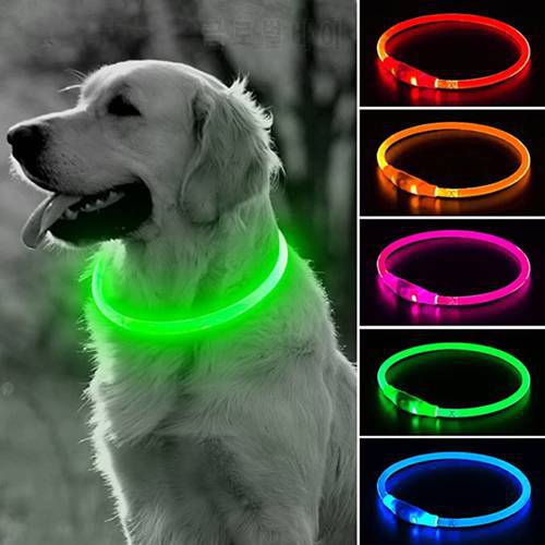 Pet Accessories Led Usb Rechargeable Dog Collars Pet Luminous Collar Led Night Safety Flashing Glow Dogs Loss Prevention Collar
