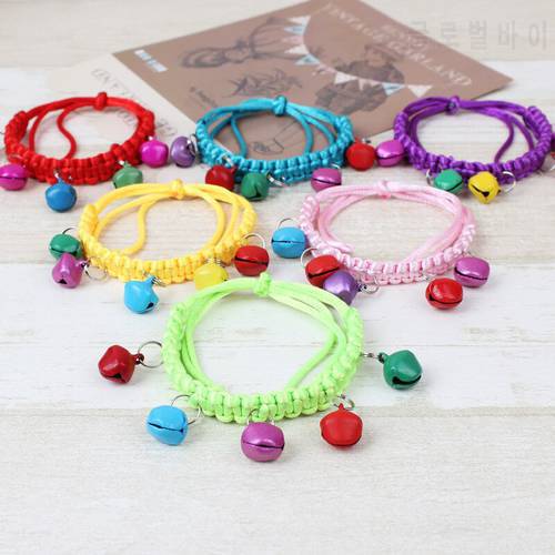 Cat Collar Bell Cat Sound Ring Hand-woven Collar Multiple Bells Position Cat Position Bell Cat Collar Small Dog