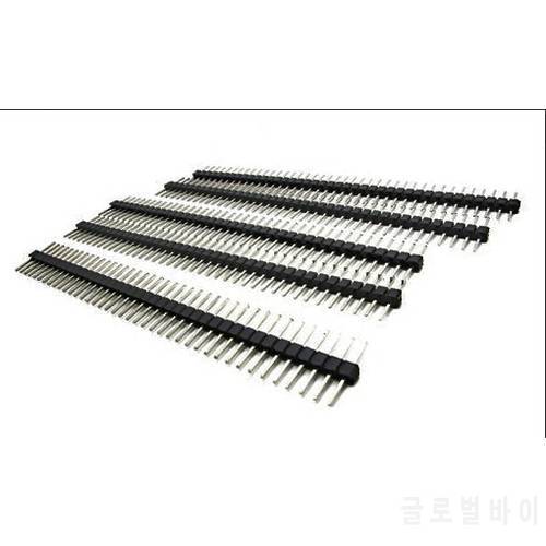Free Shipping 5pcs Pins Multipurpose: Male-40 Pin 1x40 Single Row Male Breakable Pin Header Connector Strip for Arduino