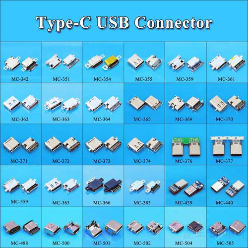 30Model 30PC Micro USB Type C Connector Female Charge Charging Dock port Plug Type-C Socket jack for Xiaomi 5 Redmi Huawei Honor