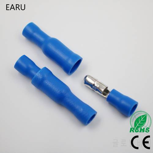 50pcs Blue Male Female Bullet Insulated Connector Crimp Terminals Wiring Cable Plug FRD2-156 FRD2.5-156 MPD2-156 MPD2.5-156 Hot