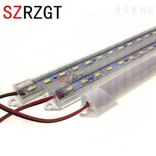 5pcs*50cm DC12V SMD 5730 LED Hard Rigid LED Strip Bar Light Aluminium shell +pc cover LED Bar Light 5730
