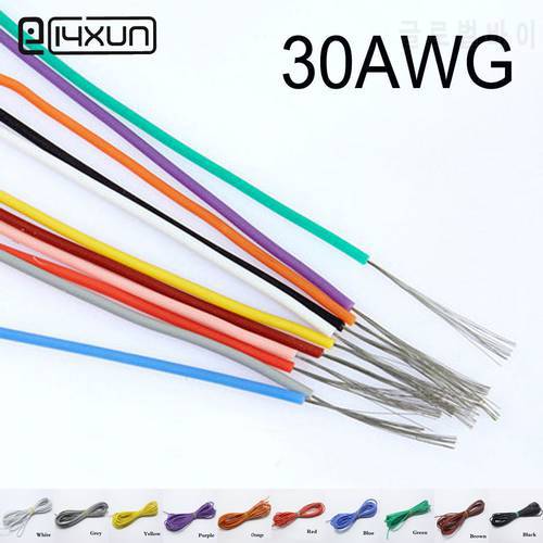 10metre 30AWG Silicone Wire Ultra Flexiable Cable 0.055mm2 Tinned Copper wire Test Line Wire