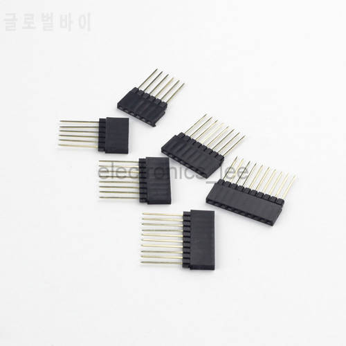 10pcs 2.54mm 4/6/8/10 Pin Stackable 14mm Long Legs Female Header For Arduino Shield