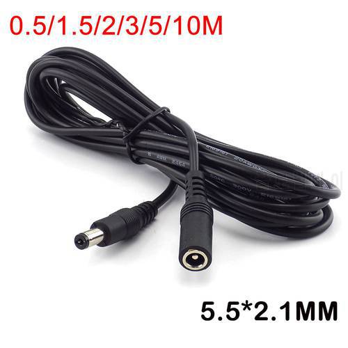 12V 20awg 5A DC Power Cord 5.5*2.1mm Male Female Power Adapter Extension Cable 2m 3m 5m 10M for CCTV Camera Wire led strip light