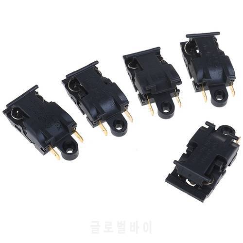 5pcs Universal Kettle Switch 16A Boiler Thermostat Switch Electric Kettle Steam Pressure Jump Switch Black Color