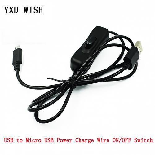1M Micro USB Power Supply Charger Cable 1 M Wire With ON/OFF Switch Cable For Raspberry Pi