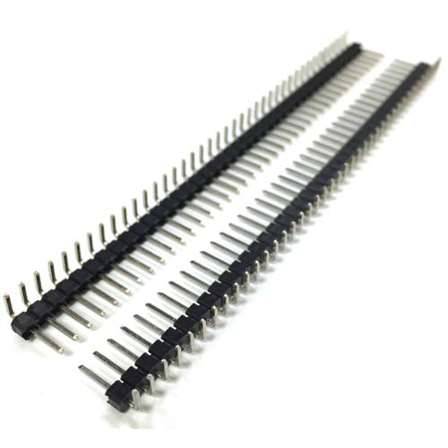 Free Shipping 10pcs/lot Pin Header 2.54mm Right Angle Pin Connector Single Row Male 2.54 Breakable Pin Header 40 Pin 1*40Pin