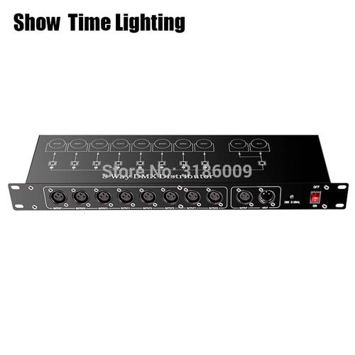 SHOW TIME Stage Light Controller DMX512 Splitter Light Signal Amplifier Splitter 8 way DMX Distributor for stage Equipment