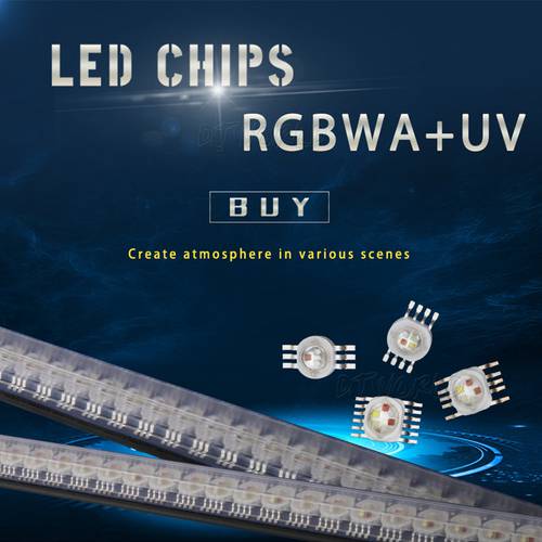 LED RGBWA+UV 6in1 For LED Lighting Chips Red/Green/Bule/White/Abmer/Ultraviolet For Disco Party Stage Light Disco DJ Music Party