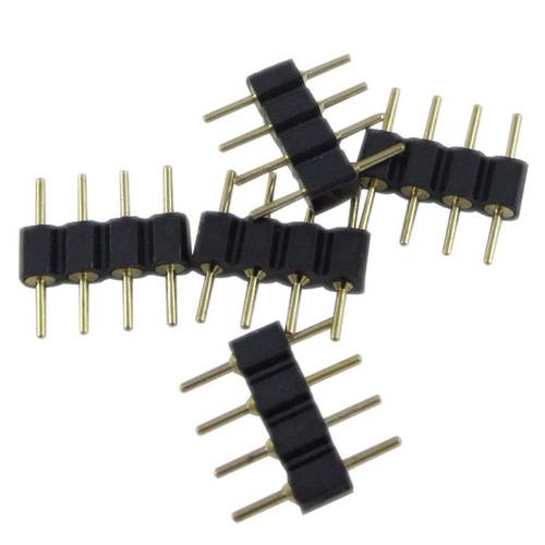 Double 4pin DIY small part For LED SMD RGB Conector 5050 3528 Strip 10pcs/lot LED 4pin RGB connector 4 pins needle male type