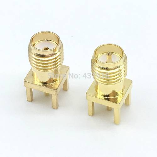 2/5/10Pcs SMA Female Male Jack Solder Nut Edge PCB Clip Straight Mount Gold Plated RF Connector Receptacle Solder