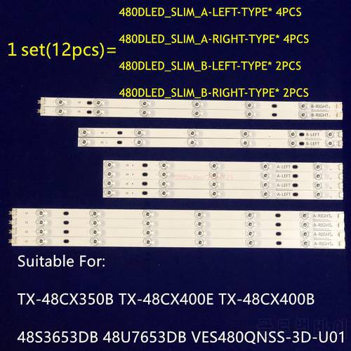 LED Strip LED Backlight Bar 480DLED_SLIM for TX-48CX350B TX-48CX400E TX-48CX400B 48S3653DB 48U7653DB VES480QNSS-3D-U01