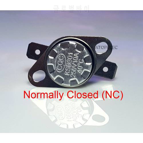 KSD301 250V 10A Normally Closed NC Thermostat Temperature Thermal Control Switch Deg.C 85 90 95 100 105 110 120 130 140 150 180