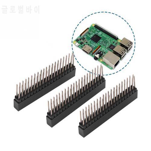 3pcs 2 x 20 Pins Female Pin Header 2.54m Pitch Extra Tall Female Dual Row Short Pin Headers PCB Connector Strip for Raspberry Pi