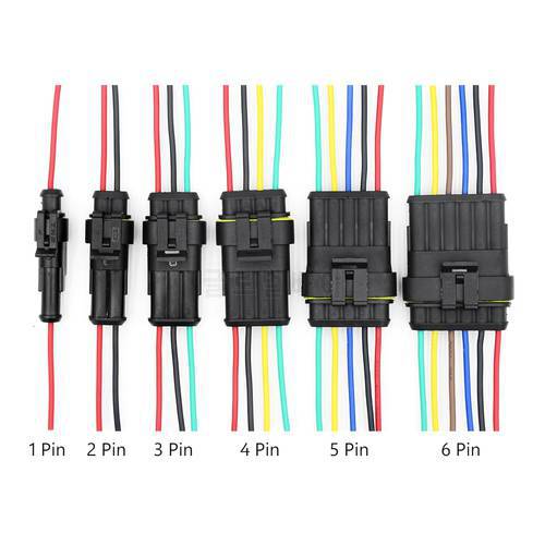 1/2/3/4/5/6 Pin Way Car Waterproof Electrical Auto Connector Male Female Connector Plug Wire 18 AWG harness for Car Motorcycle