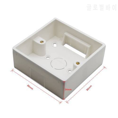 86*86mm Wall Mounted Junction Box for Curtain Blind Switch White Color Installation Box for QCSMART WiFi Curtain Switch