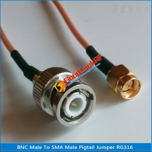 High-quality BNC Male To SMA Male Plug RF Connector RG316 Pigtail Jumper Cable Low Loss