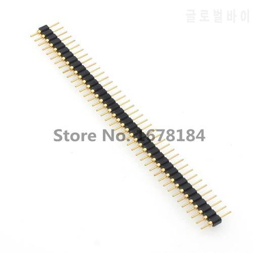 10pcs 40 Pin Connector Header Round Needle 1x40 Golden Pin Single Row Male 2.54mm Breakable Pin Connector Strip