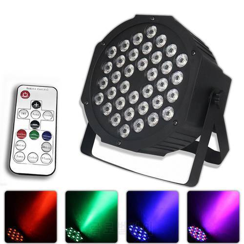 New 36x3W LED Par Light RGB Disco Wash Light Equipment 3/7 Channels DMX LED Uplights Strobe DJ Party Stage Lighting Effect Light
