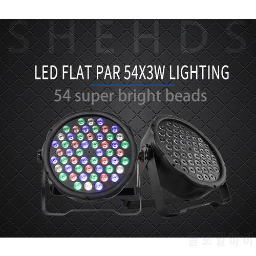 Fast Shipping LED 54x3W RGBW LED Flat Par RGBW Color Mixing DJ Wash Light Stage Uplighting KTV Disco DJ DMX512