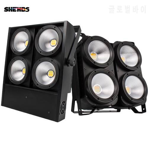 SHEHDS 4x100W 4 Eyes/200W 1Eye /2 Eyes LED Blinder Lights COB Cool And Warm White For Dj Disco Party Stage Free Shipping