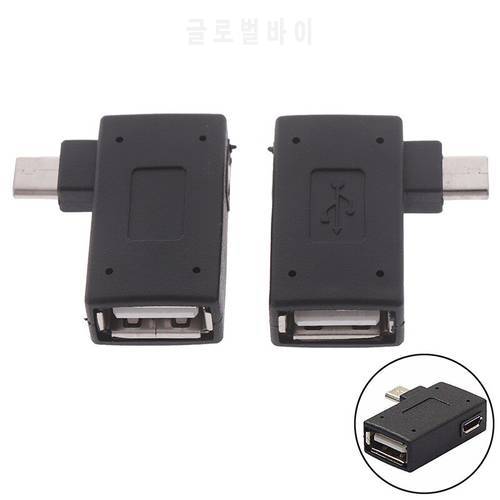 Micro Adapter USB 2.0 Female To Male Micro OTG Power Supply Port 90 Degree Right Angled USB OTG Adapters