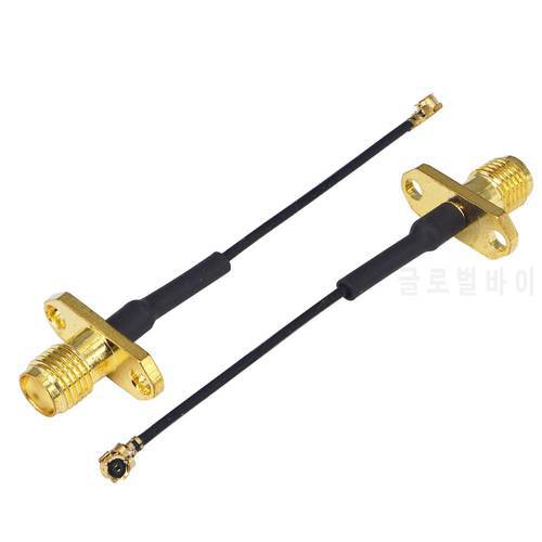 5 Pieces Antenna WiFi Pigtail Cable SMA Female Panel Mount to Ufl./ipx 1.13 Cable 5cm for FPV Drone RC Model Multicopter