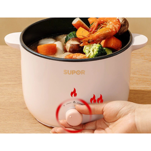 Supor Multifunctional Small Electric Pot Dormitory Pot Noodle Pot Electric Hot Pot Fry Shabu Integrated Non-stick Pot