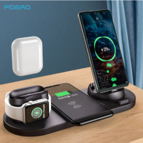 10W Qi Wireless Charger Stand For iPhone 12 11 Pro XS XR X 8 Fast Charging Dock Station For Apple Watch 2 3 4 5 6 SE AirPods Pro
